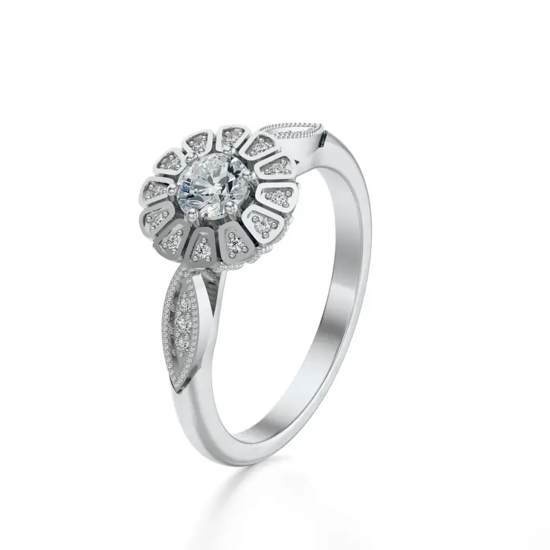 Pierścionek białe złoto z diamentami AJPZ_141